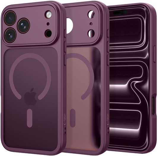 MagSafe puzdro pre Apple iPhone 18 Pro / 17 Pro, Tech-Protect, BasicMag, Matná vínová
