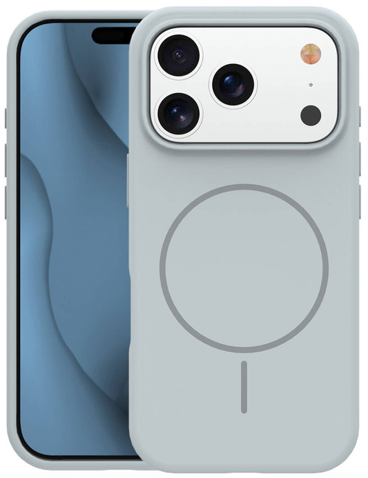 MagSafe puzdro pre Apple iPhone 17 Pro, OEM, tenký silikón, sivá