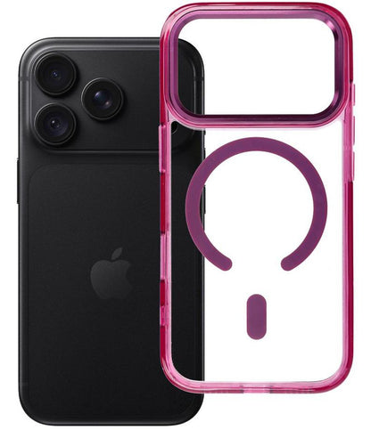 MagSafe Case for Apple iPhone 18 Pro / iPhone 17 Pro, OEM, Frame Clear Hybrid, Burgundy