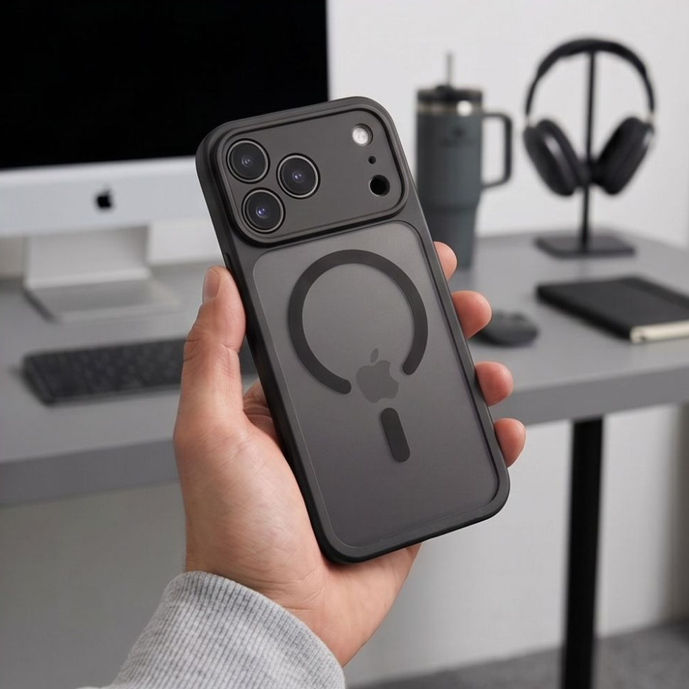 MagSafe puzdro pre Apple iPhone 18 Pro / 17 Pro, Tech-Protect, BasicMag, Matná čierna