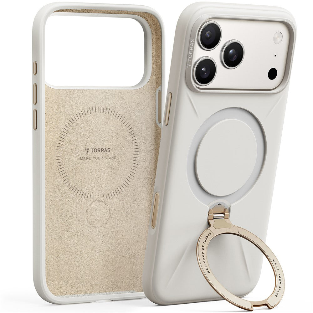 Puzdro MagSafe pre Apple iPhone 17 Pro, Torras, QPRO Silicone, Biela