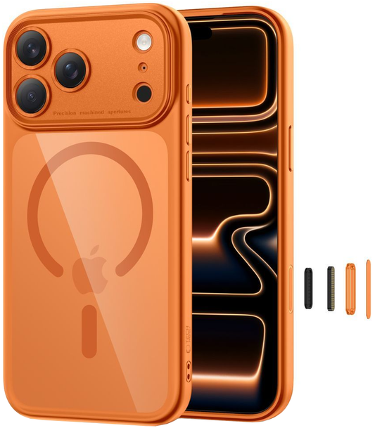 Puzdro MagSafe pre Apple iPhone 17 Pro, Tech-Protect, MagPeak, Oranžové
