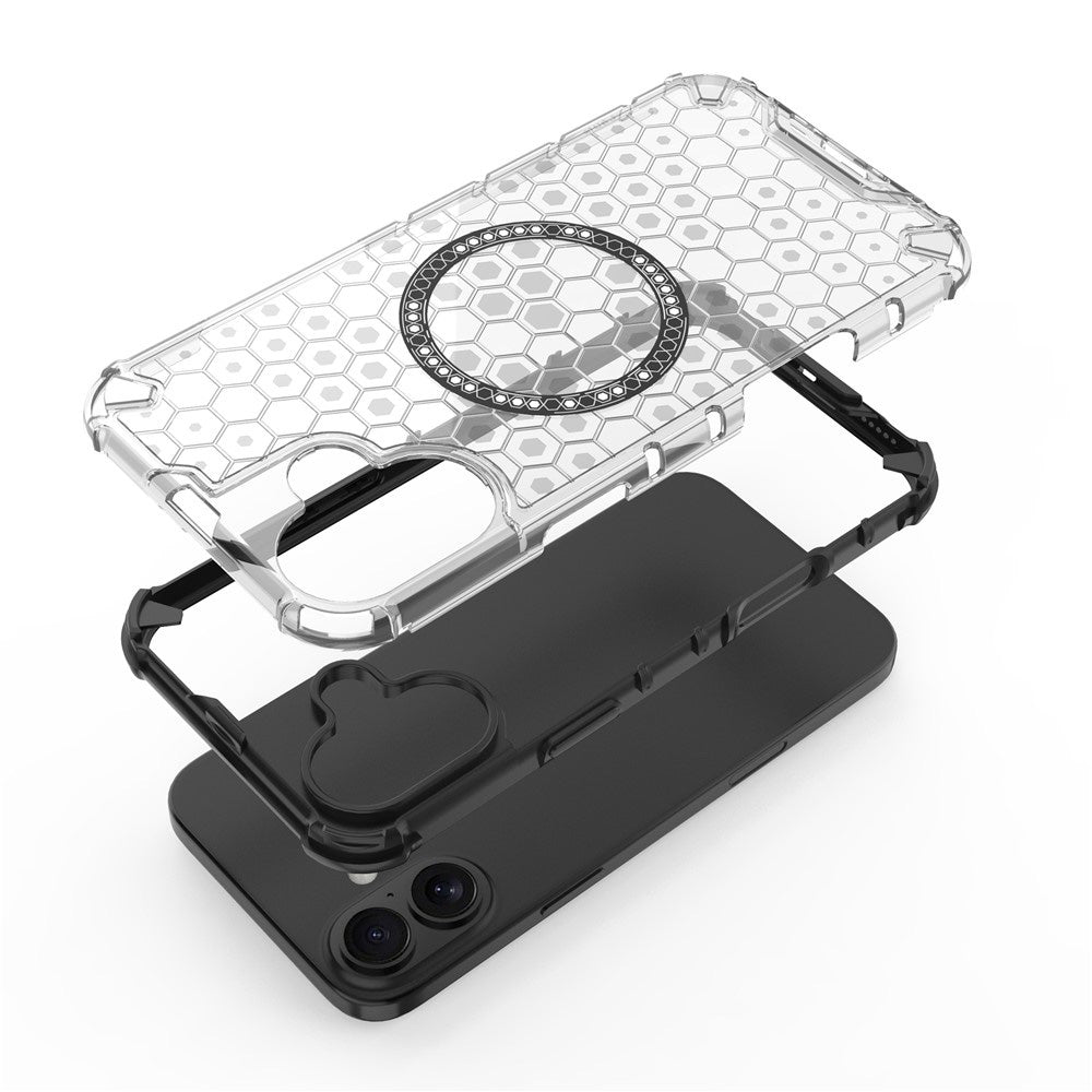 MagSafe puzdro pre Apple iPhone 16, Techsuit, HoneyComb Shield, modré