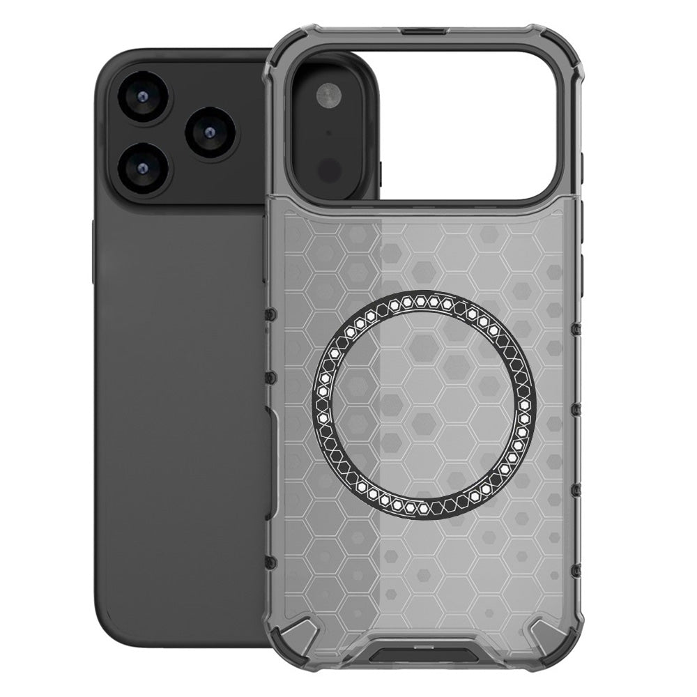 Puzdro MagSafe pre Apple iPhone 17 Pro Max, Techsuit, HoneyComb Shield, Čierne