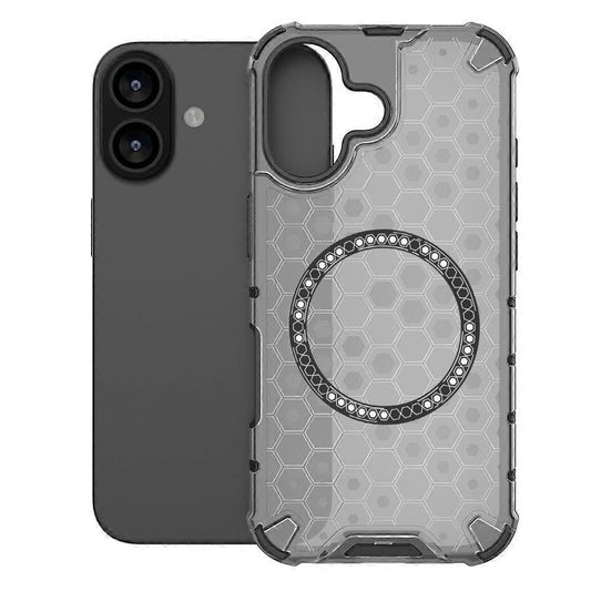 Puzdro MagSafe pre Apple iPhone 17, Techsuit, HoneyComb Shield, Čierne