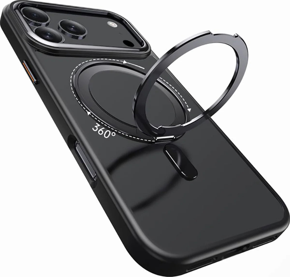 Puzdro MagSafe pre Apple iPhone 17 Pro, Tech-Protect, MagRing, Čierne