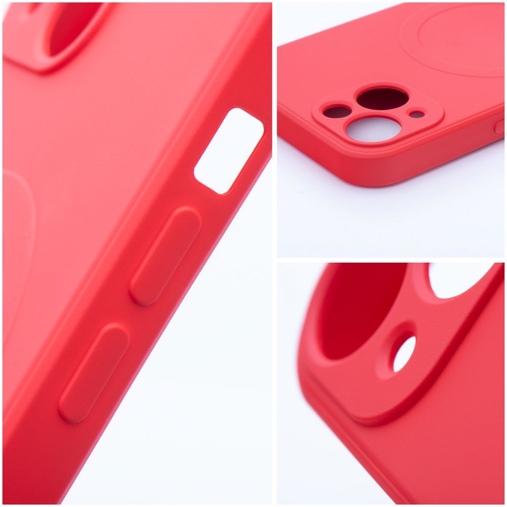MagSafe puzdro pre Apple iPhone 17e / 16e, OEM, Silicone Mag, červené