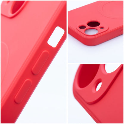 MagSafe puzdro pre Apple iPhone 17e / 16e, OEM, Silicone Mag, červené
