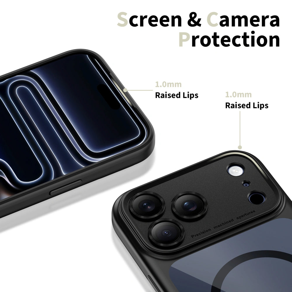 MagSafe puzdro pre Apple iPhone 17 Pro Max, Tech-Protect, MagPeak, Čierne priehľadné