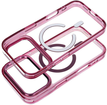 MagSafe Case for Apple iPhone 18 Pro / iPhone 17 Pro, OEM, Frame Clear Hybrid, Burgundy