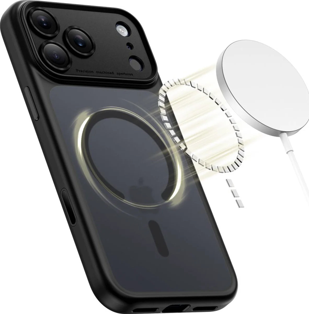 Puzdro MagSafe pre Apple iPhone 17 Pro Max, Tech-Protect, MagPeak, Matná Čierna