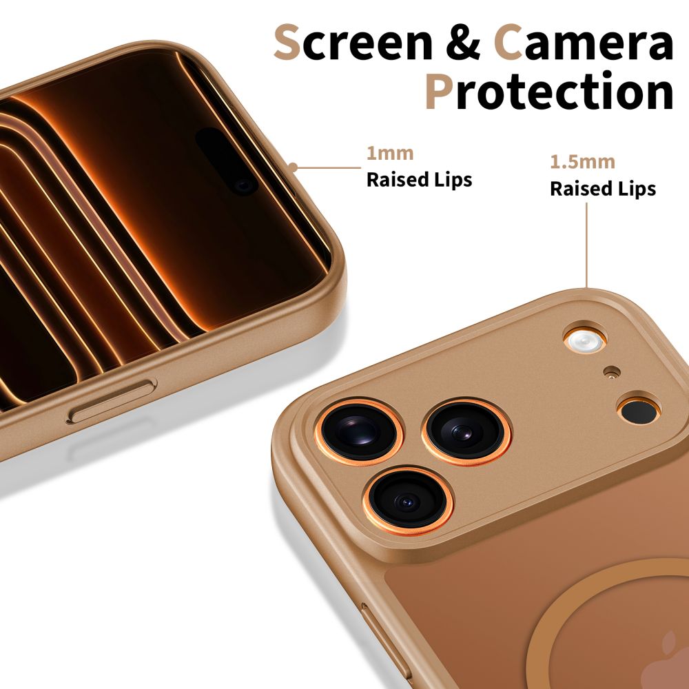 Puzdro MagSafe pre Apple iPhone 17 Pro Max, Tech-Protect, BasicMag, Matná Hnedá