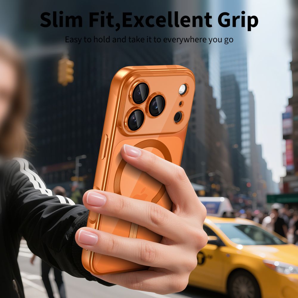 Puzdro MagSafe pre Apple iPhone 17 Pro Max, Tech-Protect, Magflex, Oranžové