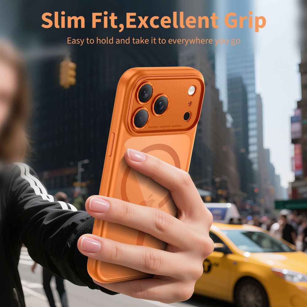 Puzdro MagSafe pre Apple iPhone 17 Pro Max, Tech-Protect, MagPeak, Oranžové