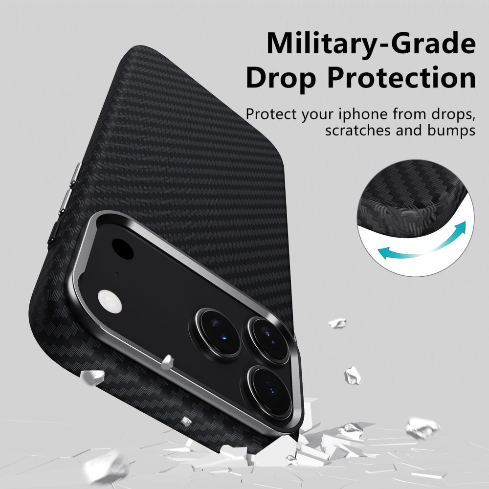 MagSafe Case for Apple iPhone 17 Pro Max, Tech-Protect, Ion Carbon, Black