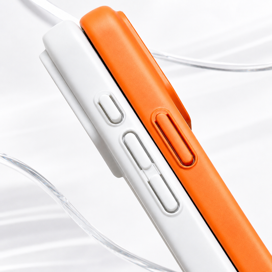 MagSafe puzdro pre Apple iPhone 17 Pro Max, OEM, Genuine Glass, Oranžové