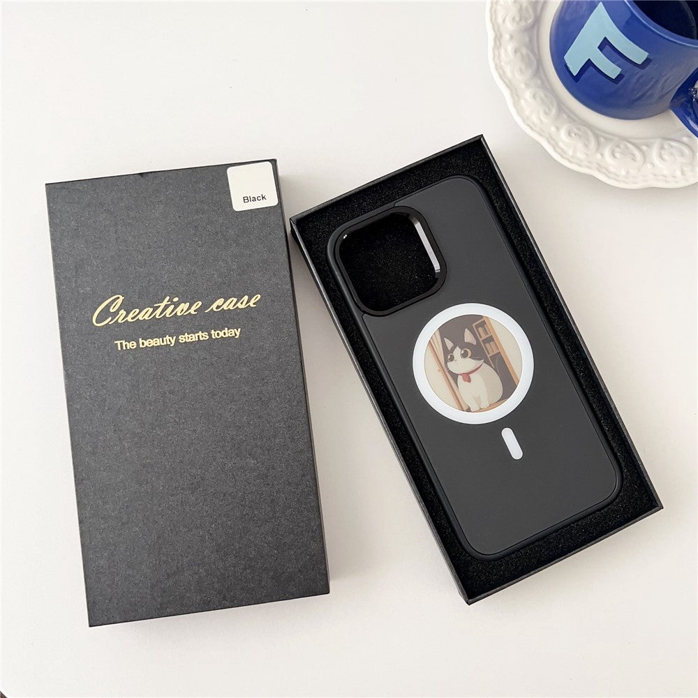 MagSafe puzdro pre Apple iPhone 14 Pro Max, OEM, okrúhla obrazovka Smart E-Ink, čierna