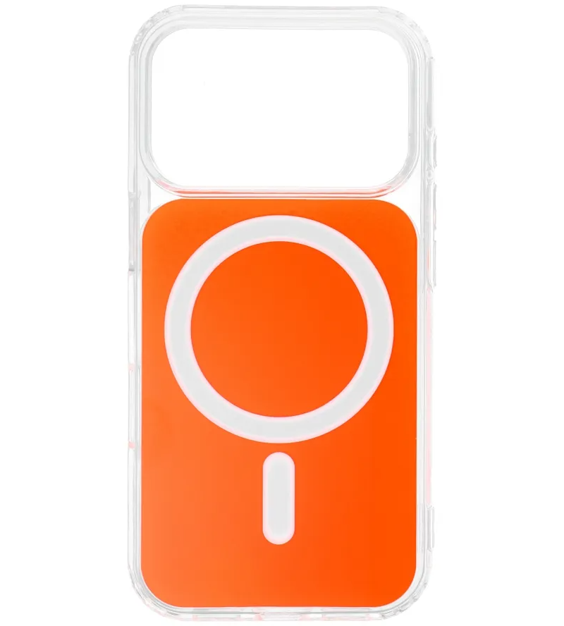 MagSafe kryt pre Apple iPhone 17e / 16e, OEM, Clear Fusion Mag Cover, Oranžový