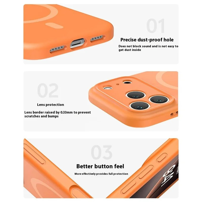 MagSafe puzdro pre Apple iPhone 17 Pro, OEM, tekutý silikón, ružová