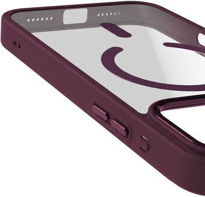 MagSafe Case for Apple iPhone 18 Pro / 17 Pro, OEM, Color Clear Mag, Burgundy