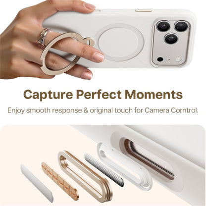 Puzdro MagSafe pre Apple iPhone 17 Pro, Torras, QPRO Silicone, Biela