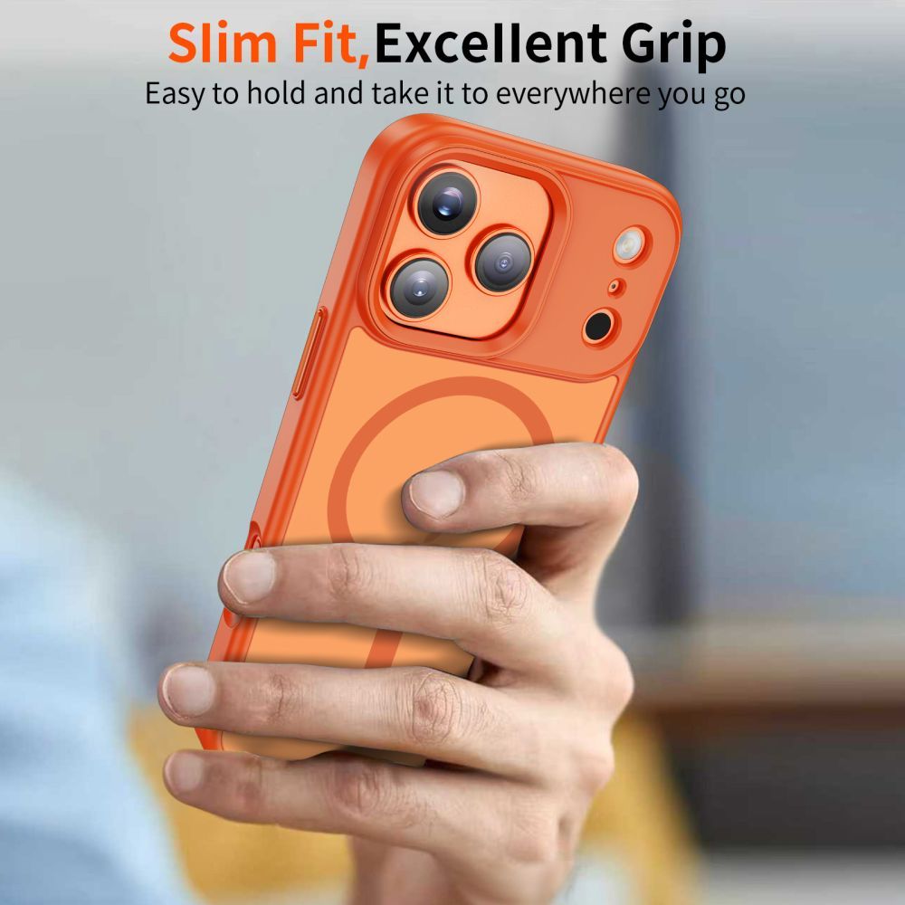 Puzdro MagSafe pre Apple iPhone 17 Pro Max, Tech-Protect, Magmat, Matná Oranžová