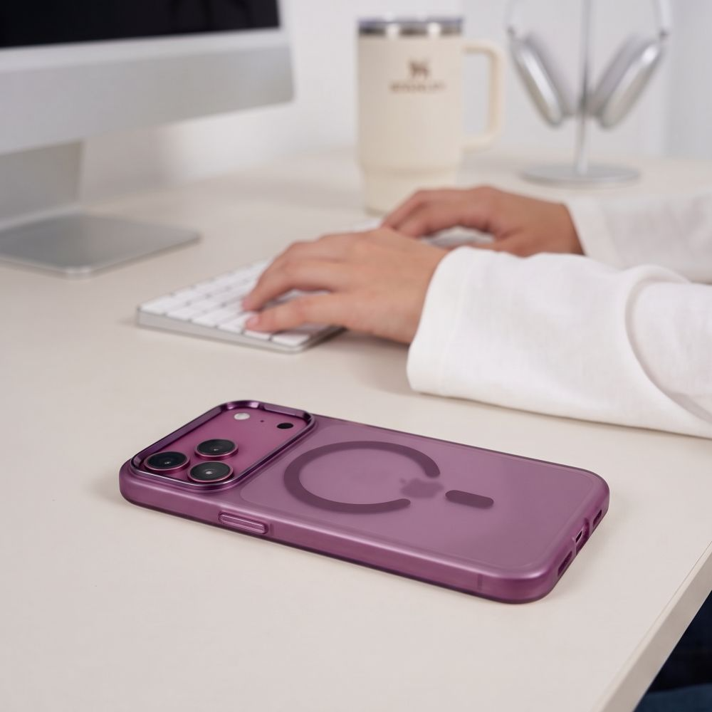 MagSafe puzdro pre Apple iPhone 18 Pro / 17 Pro, Tech-Protect, MagZero, Matná vínová