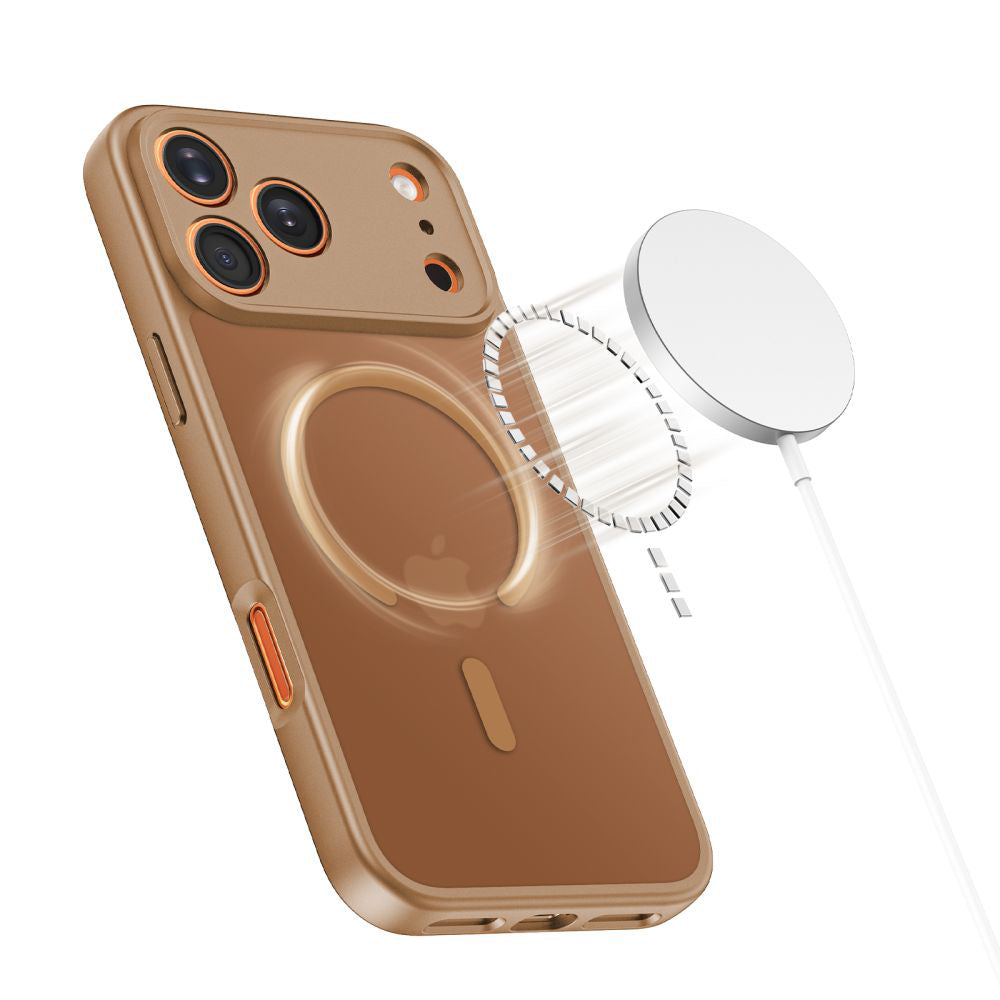 Puzdro MagSafe pre Apple iPhone 17 Pro Max, Tech-Protect, BasicMag, Matná Hnedá