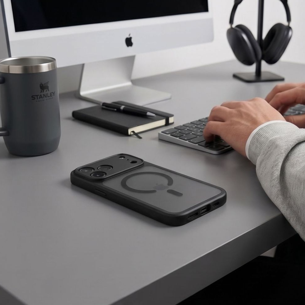 MagSafe puzdro pre Apple iPhone 18 Pro / 17 Pro, Tech-Protect, BasicMag, Matná čierna