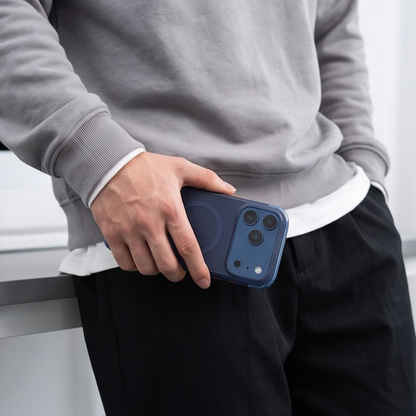 MagSafe puzdro pre Apple iPhone 18 Pro / 17 Pro, Tech-Protect, MagAir CC, Matná námornícka modrá