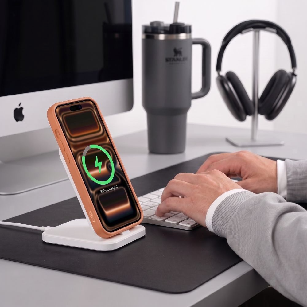 MagSafe puzdro pre Apple iPhone 18 Pro / 17 Pro, Tech-Protect, BasicMag, Matná oranžová