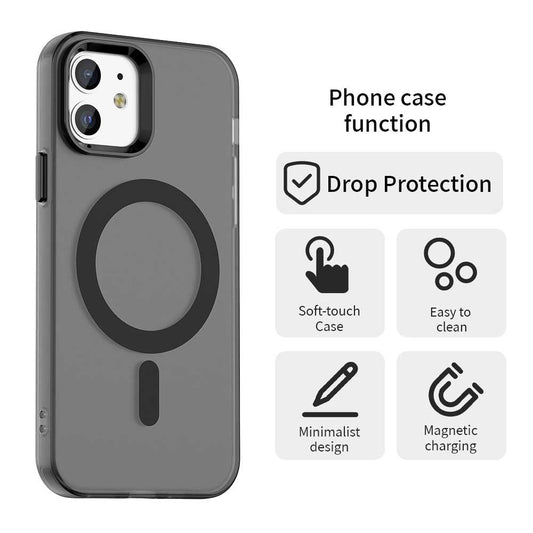 MagSafe puzdro pre Apple iPhone 12 / 12 Pro, Techsuit, CandyCase, Čierna