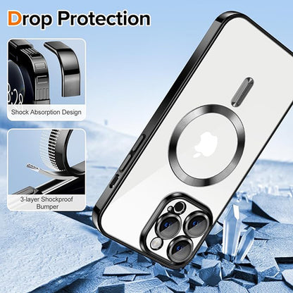 MagSafe puzdro pre Apple iPhone 12 Pro Max, Techsuit, Luxury Crystal, čierne