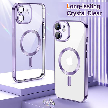 MagSafe puzdro pre Apple iPhone 12, Techsuit, Luxury Crystal, Svetlofialové