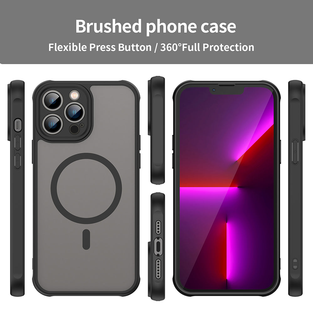 MagSafe puzdro pre Apple iPhone 13 Pro Max, Techsuit, HaloFrost II, čierne