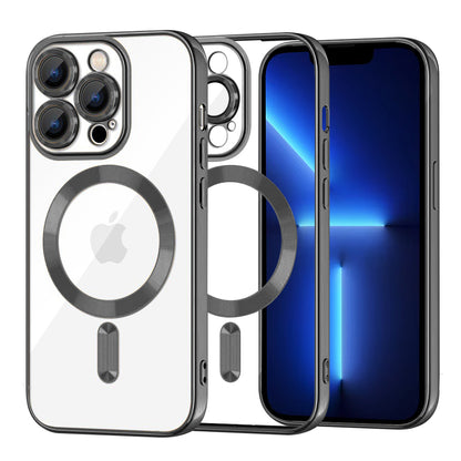 MagSafe puzdro pre Apple iPhone 13 Pro Max, Techsuit, Luxury Crystal, čierne