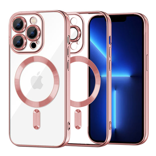 MagSafe puzdro pre Apple iPhone 13 Pro Max, Techsuit, Luxury Crystal, Ružové