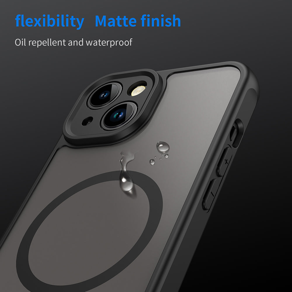 MagSafe puzdro pre Apple iPhone 13, Techsuit, HaloFrost II, Čierne