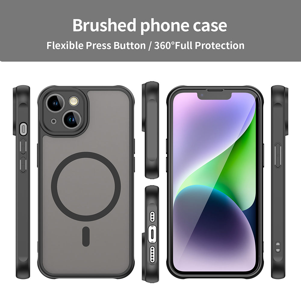 MagSafe puzdro pre Apple iPhone 13, Techsuit, HaloFrost II, Čierne