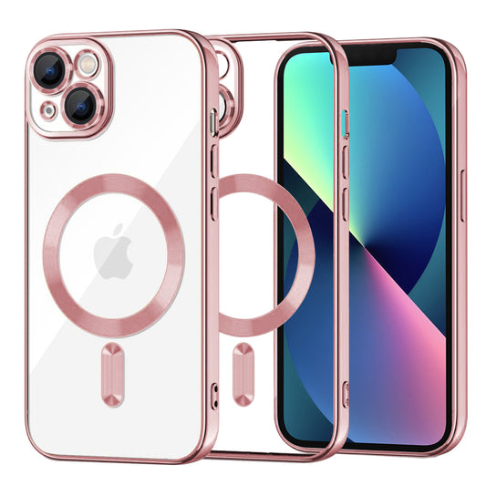 MagSafe puzdro pre Apple iPhone 13, Techsuit, Luxury Crystal, Ružové