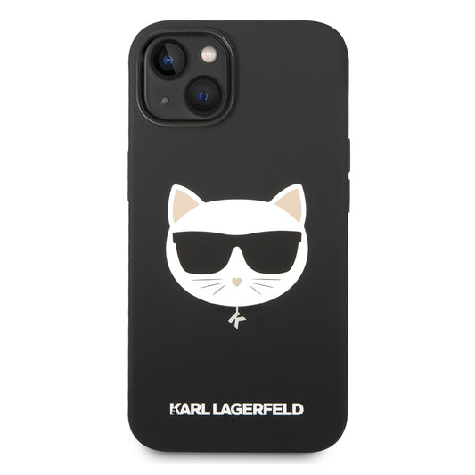 Puzdro MagSafe pre Apple iPhone 14 Plus, Karl Lagerfeld, Silicone Choupette's Head, Čierne