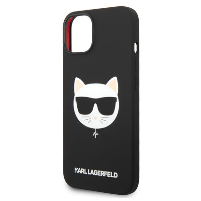 Puzdro MagSafe pre Apple iPhone 14 Plus, Karl Lagerfeld, Silicone Choupette's Head, Čierne