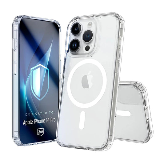 MagSafe puzdro pre Apple iPhone 14 Pro, 3MK, Armor MagCase, priehľadné