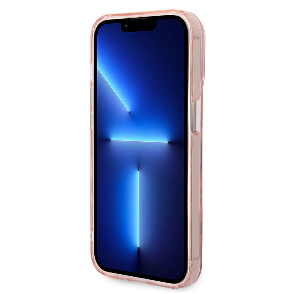 Puzdro MagSafe pre Apple iPhone 14 Pro, Karl Lagerfeld, Karl & Choupette Aluminium, Ružová