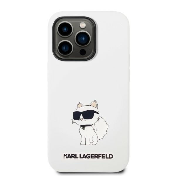 MagSafe Case for Apple iPhone 14 Pro, Karl Lagerfeld, Choupette Silicone, White