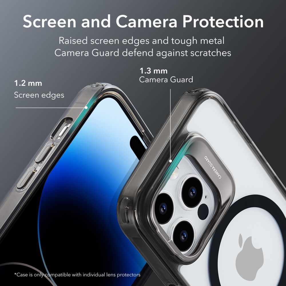 Puzdro MagSafe pre Apple iPhone 14 Pro Max, ESR, Classic Kickstand, Čierne Transparentné