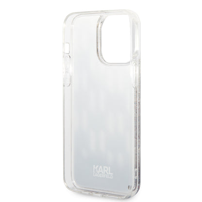 Puzdro MagSafe pre Apple iPhone 14 Pro Max, Karl Lagerfeld, Monogram Liquid Glitter, Čierne