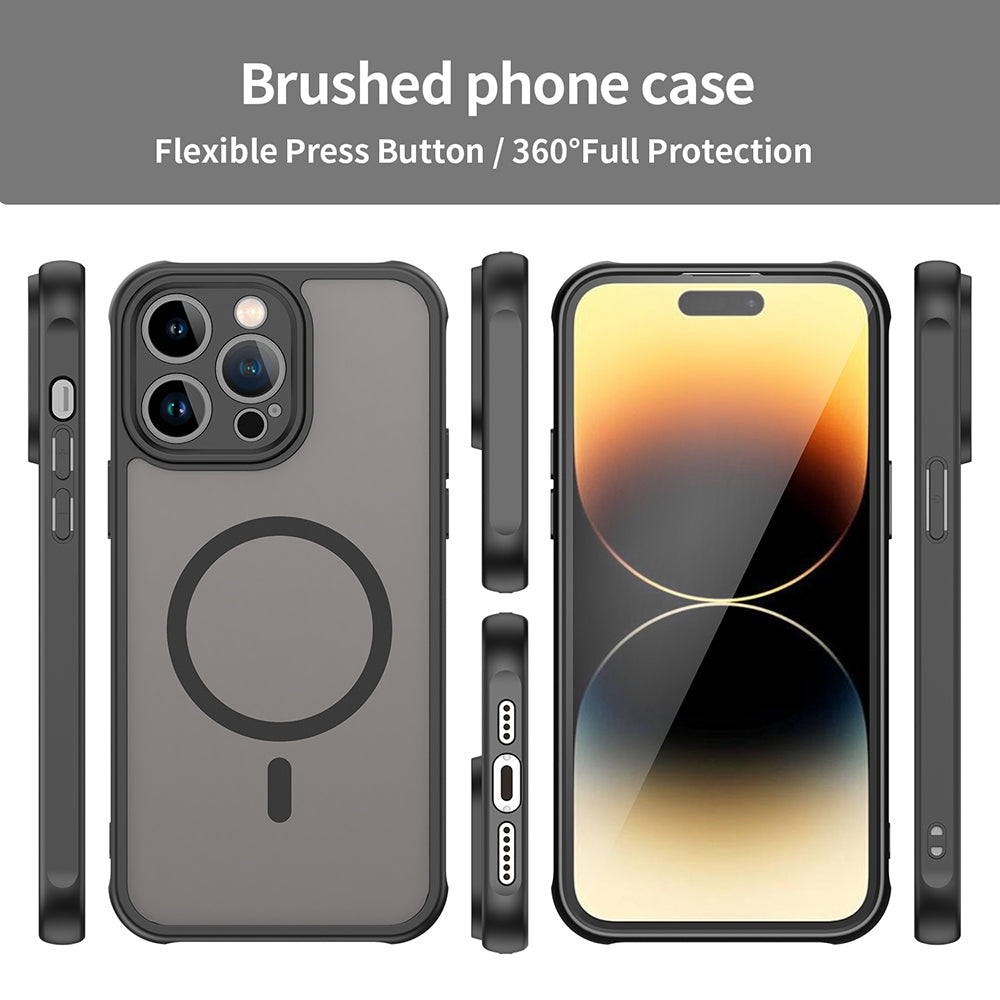 MagSafe puzdro pre Apple iPhone 14 Pro Max, Techsuit, HaloFrost II, čierne