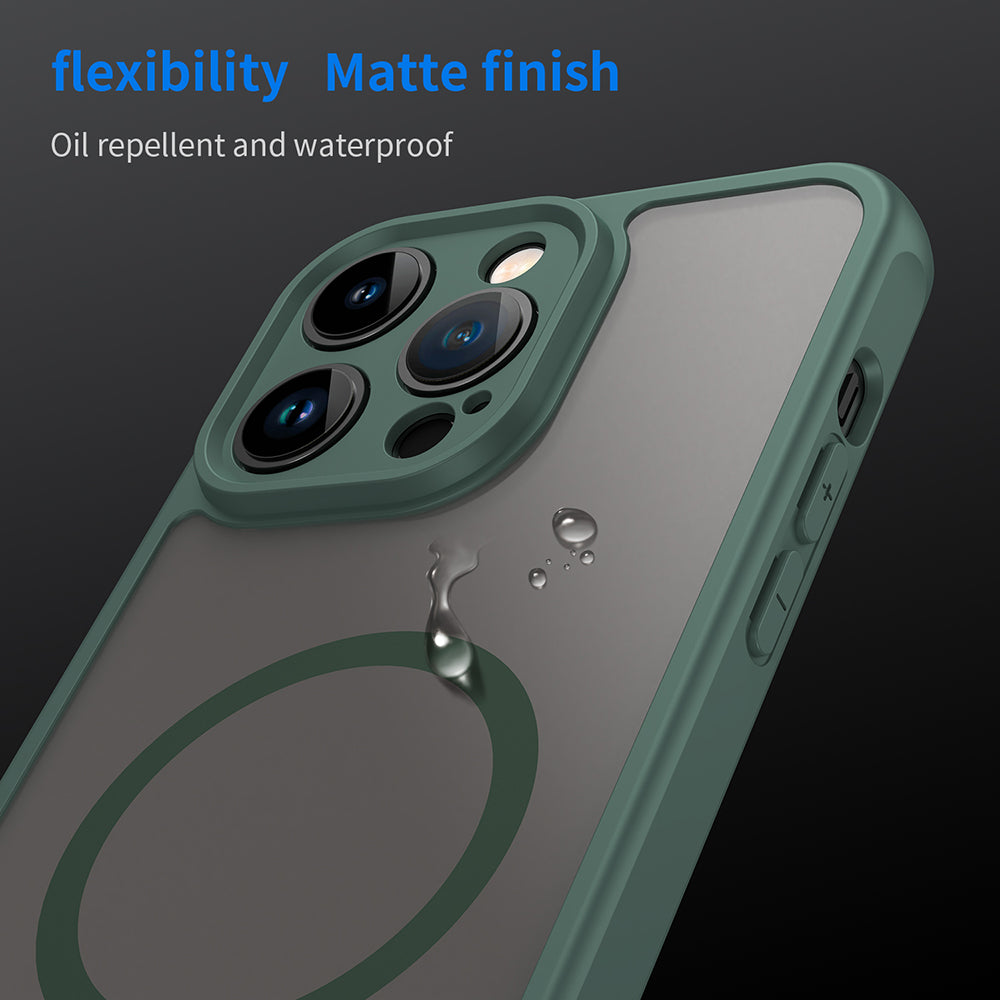 MagSafe puzdro pre Apple iPhone 14 Pro Max, Techsuit, HaloFrost II, Zelené