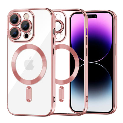MagSafe puzdro pre Apple iPhone 14 Pro Max, Techsuit, Luxury Crystal, Ružové